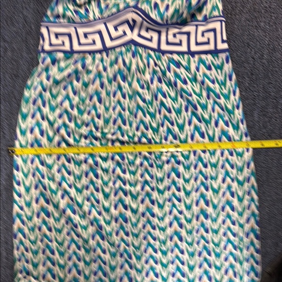 Vintage Diane Von Furstenberg Stylish Green Patterned Tank Dress, size 2 - Picture 9 of 10